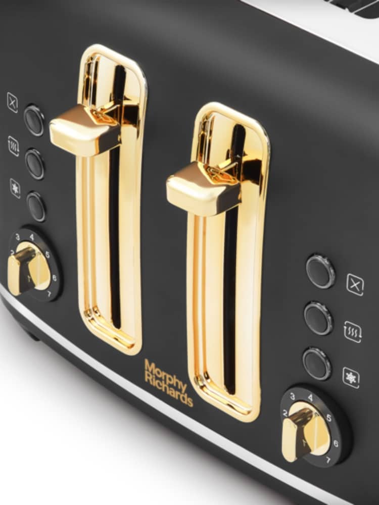Morphy Richards Black Accents 4 Slice Toaster - Image 4 of 4