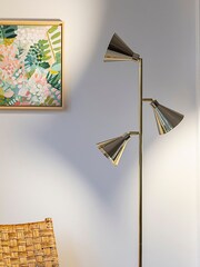 Houseof. Brass Cone Floor Lamp - Image 1 of 6