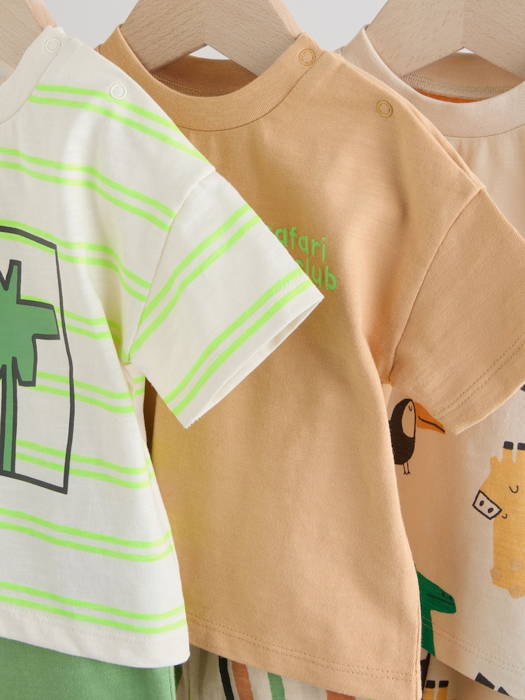 Green Tiger Baby Tops and Shorts Set 6 Piece - Image 11 of 14