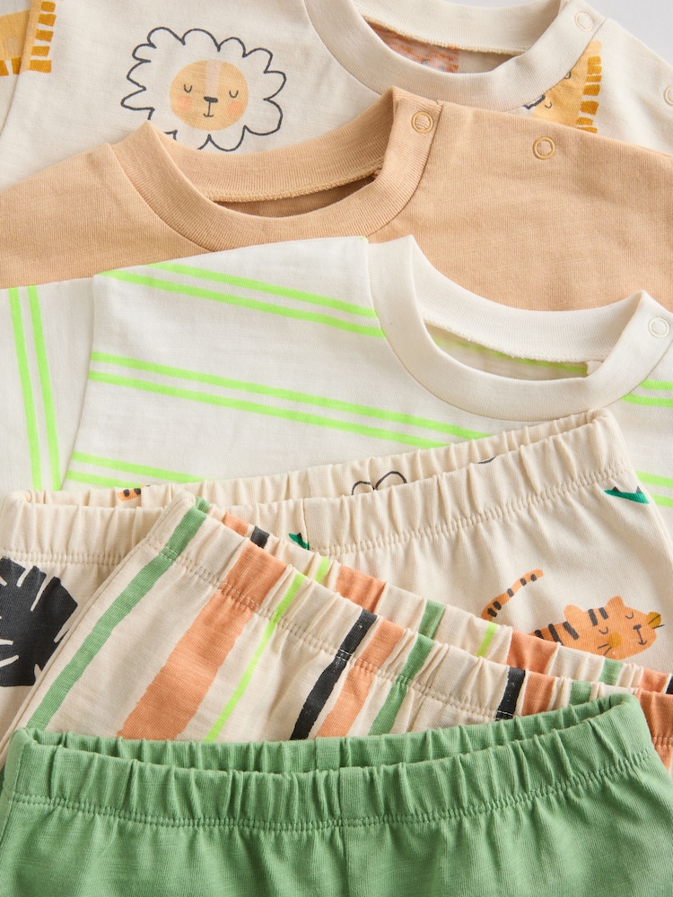 Green Tiger Baby Tops and Shorts Set 6 Piece - Image 12 of 14