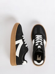 Friends Like These Black Lace-Up Retro Gumsole Sports Trainers - Image 1 of 4
