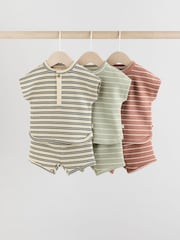 Mineral Stripe Baby Tops and Shorts Set 6 Piece - Image 1 of 17