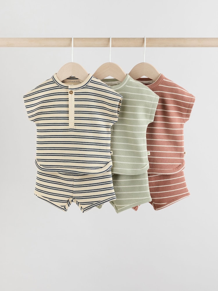 Mineral Stripe Baby Tops and Shorts Set 6 Piece - Image 1 of 17