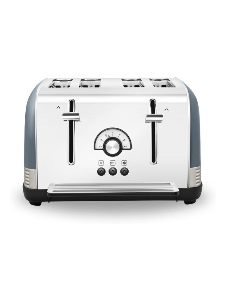 Morphy Richards Grey Venture Retro 4 Slice Toaster - Image 1 of 4