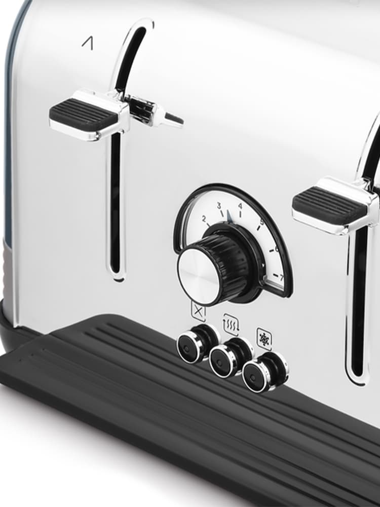 Morphy Richards Grey Venture Retro 4 Slice Toaster - Image 4 of 4