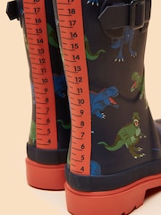 Joules Kids' Navy & Red Dinosaur Printed Wellies - Image 5 of 6