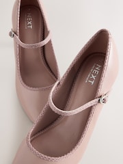 Blush Nude Standard Fit Forever Comfort® Round Toe Mary Jane Block Court Shoes - Image 7 of 9