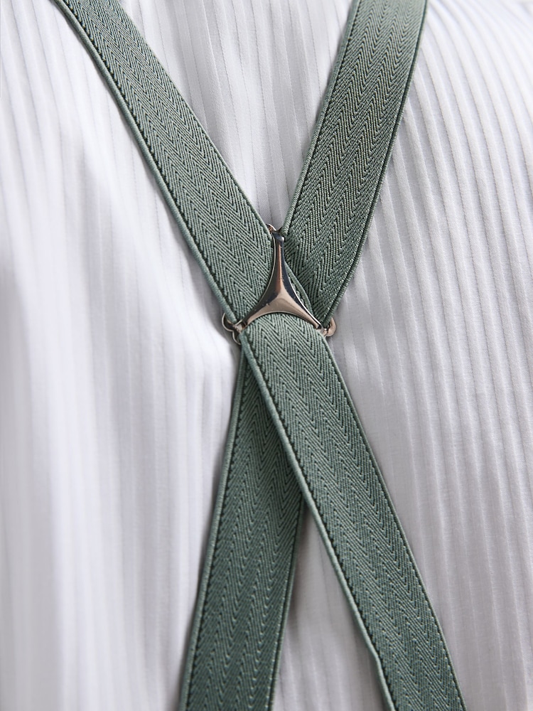 Sage Green Slim Braces - Image 3 of 3