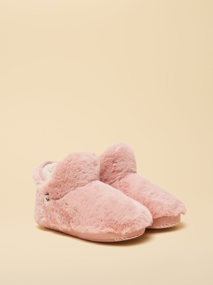 Joules Junior Cabin Pink Slipper Boot - Image 1 of 6 Joules Junior Cabin Pink Slipper Boot - Image 1 of 6