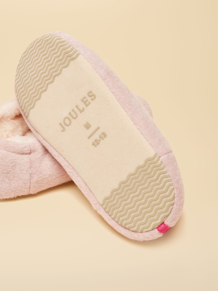 Joules Kids Slippet Pink Embroidered Slipper - Image 6 of 6 Joules Kids Slippet Pink Embroidered Slipper - Image 6 of 6