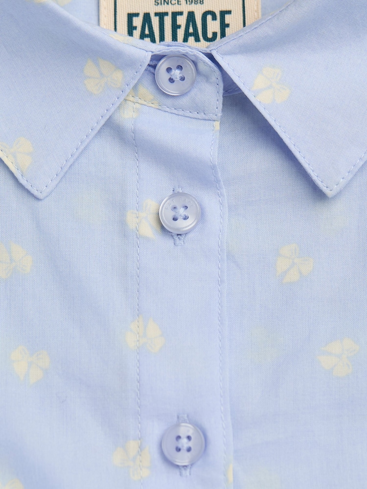 FatFace Whitney Chambray Blue Bows Shirt - Image 7 of 7