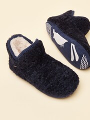 Joules Junior Cabin Navy Slipper Boot - Image 6 of 6