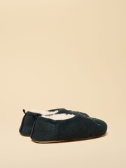 Joules Kids Slippet Green Embroidered Slipper - Image 2 of 6