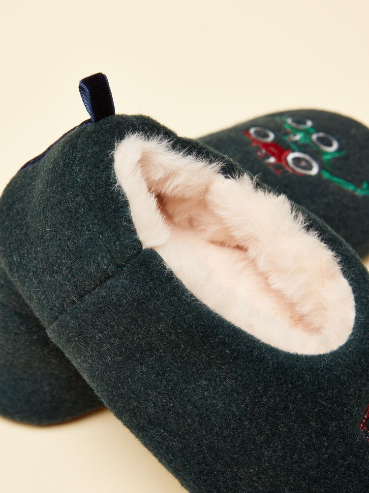 Joules Kids Slippet Green Embroidered Slipper - Image 6 of 6 Joules Kids Slippet Green Embroidered Slipper - Image 6 of 6