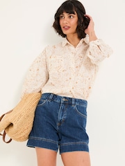 FatFace Whitney Ivory Paisley Shirt - Image 1 of 6