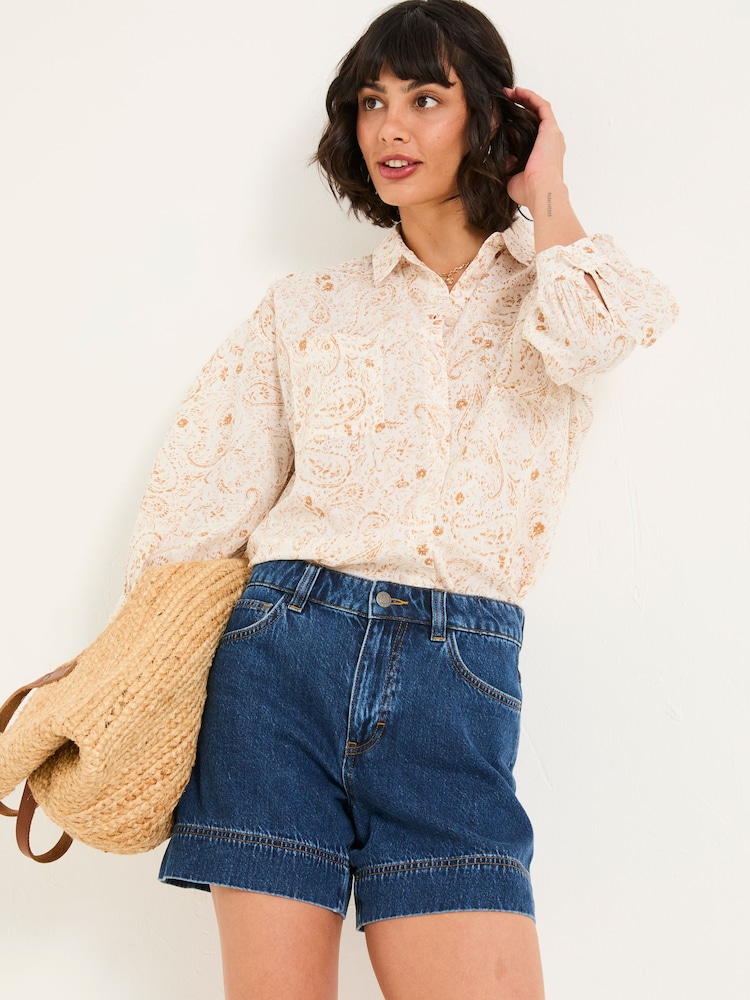 FatFace Whitney Ivory Paisley Shirt - Image 1 of 6