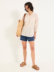 FatFace Whitney Ivory Paisley Shirt - Image 3 of 6