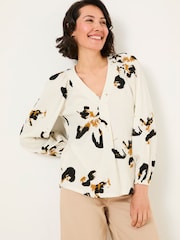 FatFace Channon Multi Floral Placement Blouse - Image 1 of 5