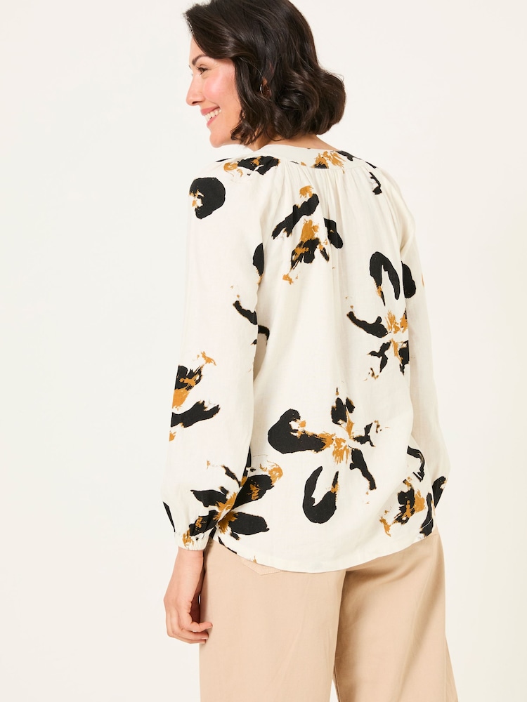 FatFace Channon Multi Floral Placement Blouse - Image 2 of 5