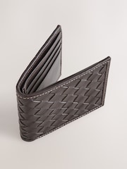 Brown Leather Woven Stitch Wallet - Image 2 of 4