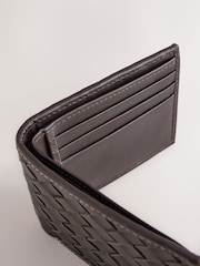 Brown Leather Woven Stitch Wallet - Image 4 of 4
