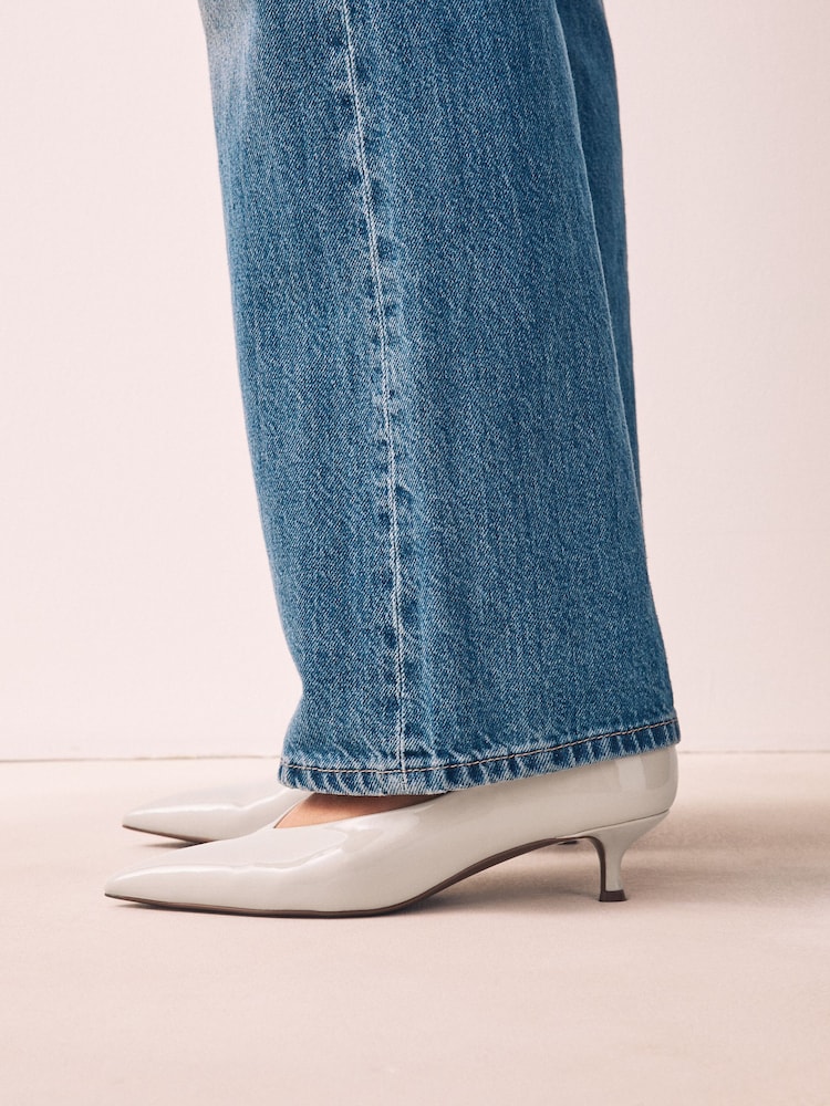Bone Standard/Wide Fit Forever Comfort® Point Toe Low Kitten Heels - Image 2 of 9