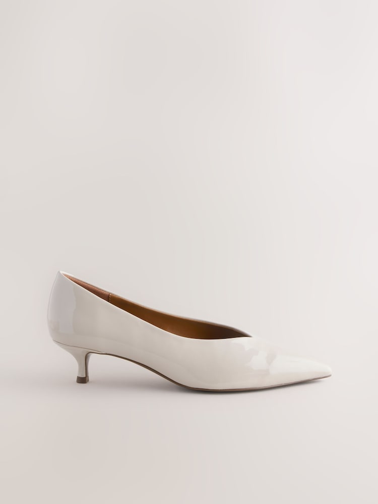 Bone Standard/Wide Fit Forever Comfort® Point Toe Low Kitten Heels - Image 8 of 10