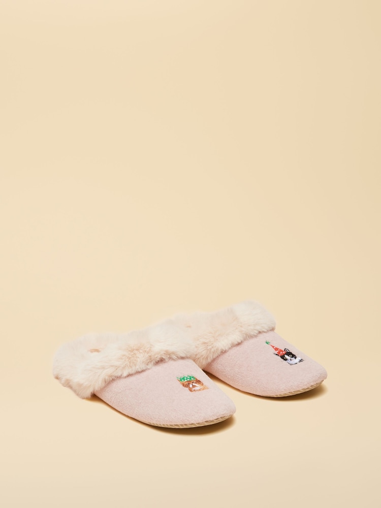 Joules Slippet Luxe Pink Artwork Slipper - Image 1 of 6 Joules Slippet Luxe Pink Artwork Slipper - Image 1 of 6