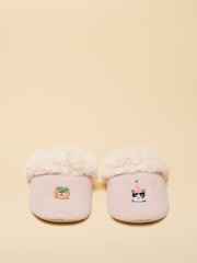 Joules Slippet Luxe Pink Artwork Slipper - Image 4 of 6