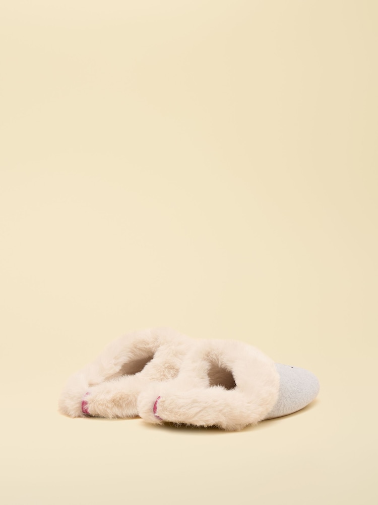 Joules Slippet Luxe Grey Artwork Slipper - Image 2 of 5 Joules Slippet Luxe Grey Artwork Slipper - Image 2 of 5