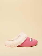 Joules Slippet Luxe Pink/Cream Artwork Slipper - Image 3 of 6