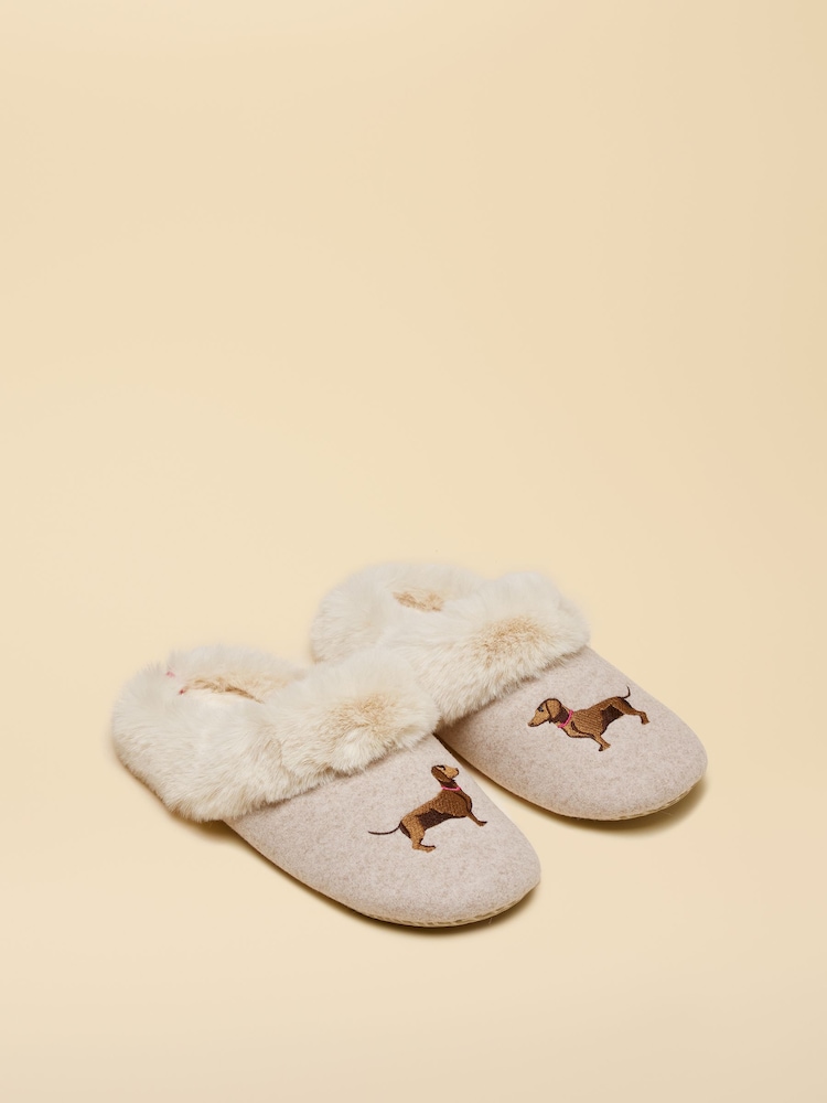 Joules Slippet Luxe Oatmeal Artwork Slipper - Image 1 of 6