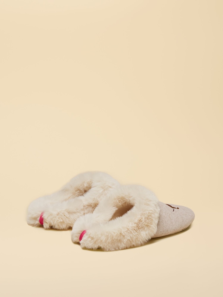Joules Slippet Luxe Oatmeal Artwork Slipper - Image 2 of 6