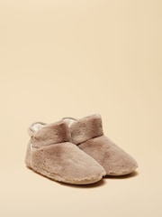 Joules Cabin Luxe Mink Brown Slipper Boot - Image 2 of 6
