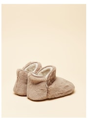 Joules Cabin Luxe Mink Brown Slipper Boot - Image 3 of 6