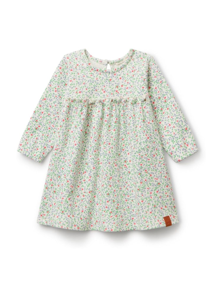 Benetton Baby Long Sleeve Printed White Dress - Image 1 of 3