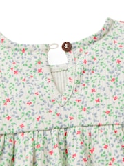 Benetton Baby Long Sleeve Printed White Dress - Image 3 of 3