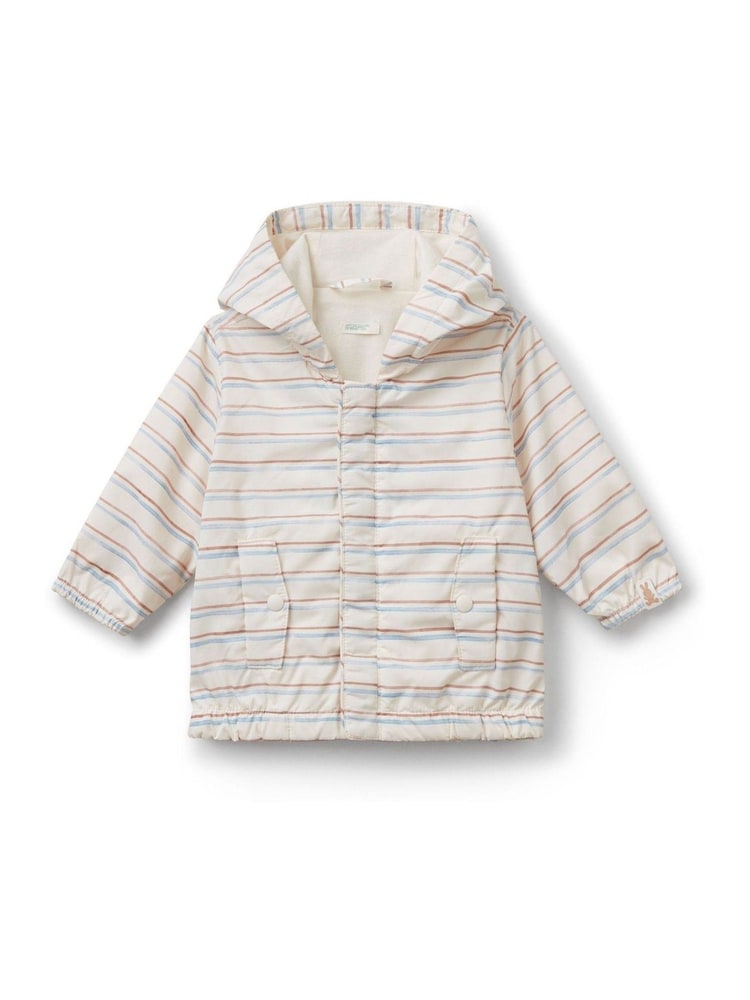 Benetton Baby Cream Printed Raincoat - Bild 1 von 3