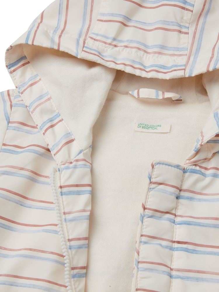 Benetton Baby Cream Printed Raincoat - Bild 3 von 3