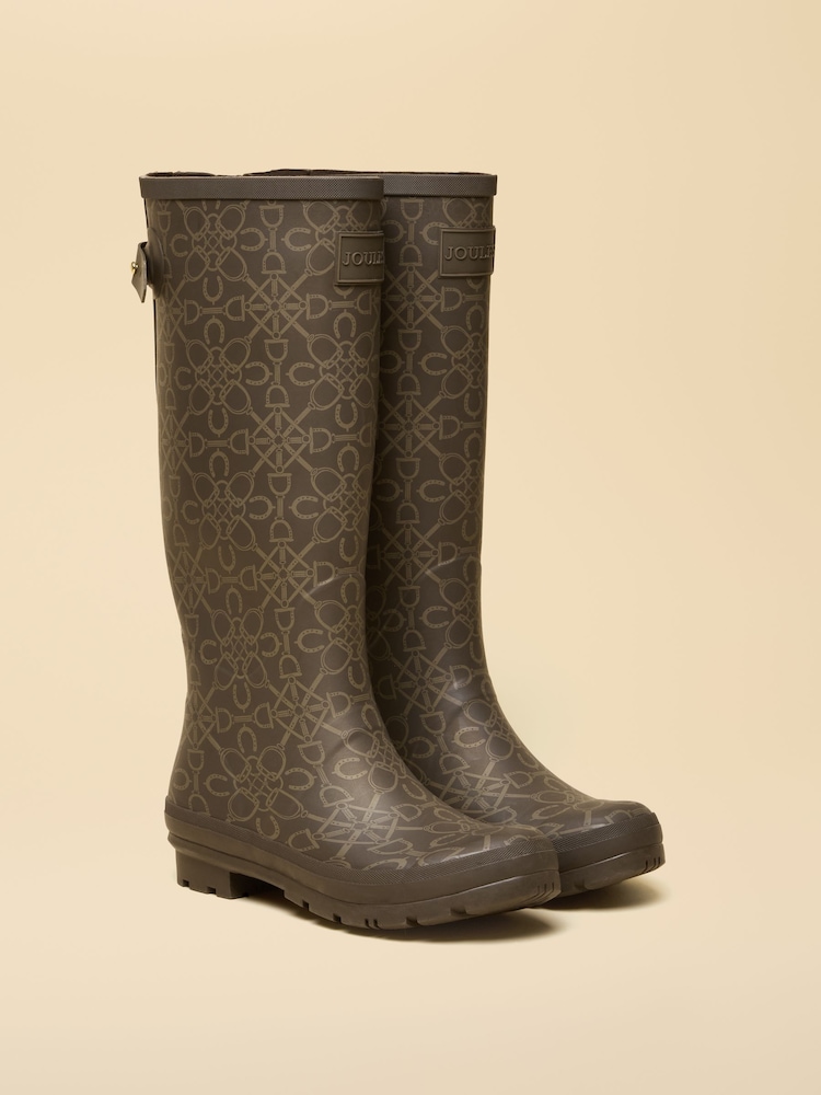 Braun - Joules Printed Adjustable Tall Waterproof Wellies - Bild 2 von 6 Braun - Joules Printed Adjustable Tall Waterproof Wellies - Bild 2 von 6