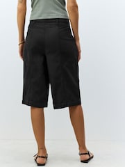 Black 100% Cotton Jort Shorts - Image 2 of 8