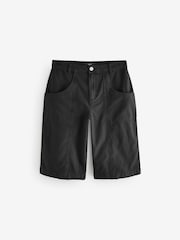Black 100% Cotton Jort Shorts - Image 6 of 8