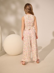 Ecru Floral Ditsy - Set aus Oberteil und Hose mit weitem Bein (3–16 J.) - Bild 3 von 4