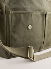 Green Wax Cotton Messenger Bag - Image 4 of 6