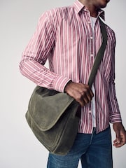 Green Wax Cotton Messenger Bag - Image 6 of 6