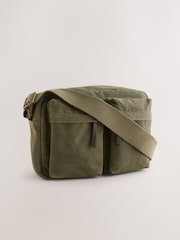 Green Wax Cotton Crossbody Bag - Image 2 of 5