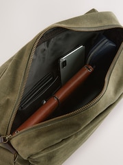 Green Wax Cotton Crossbody Bag - Image 4 of 5