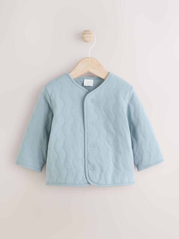 Blue Baby Jersey Quilted Jacket (0mths-2yrs) - Image 1 of 1