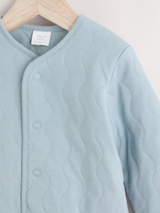 Blue Jersey Quilted Baby Jacket (0mths-2yrs) - Image 6 of 8