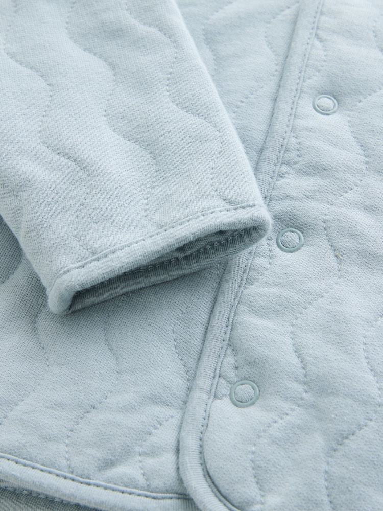 Blue Jersey Quilted Baby Jacket (0mths-2yrs) - Image 8 of 8